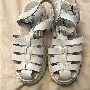 Free People White Fisherman Sandals